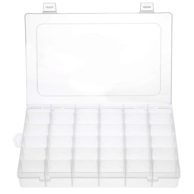 36 Grids Clear Plastic Organizer Box for Small Crafts Beads Jewelry Tackles