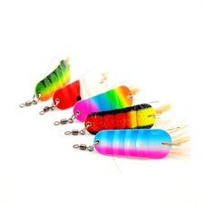 Ice Fishing Spoon Spinnerbait Fishing Jig Lures for Bass with Hook 21g 6.2cm 