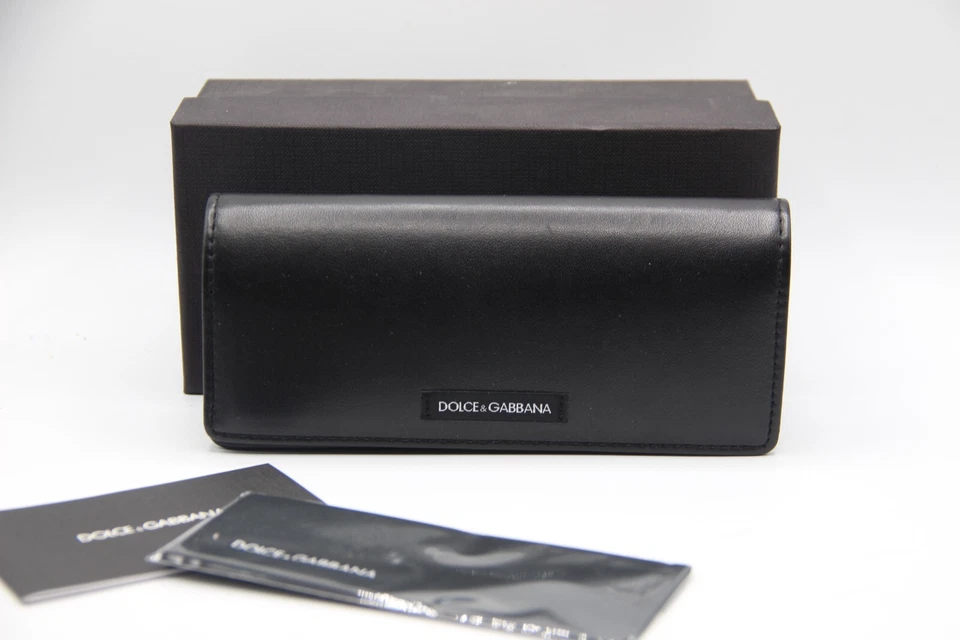 NUEVO DOLCE & GABBANA GAFAS DE SOL NEGRAS GAFAS ESTUCHE ÓPTICO CON ETIQUETAS Foto 3 de 3