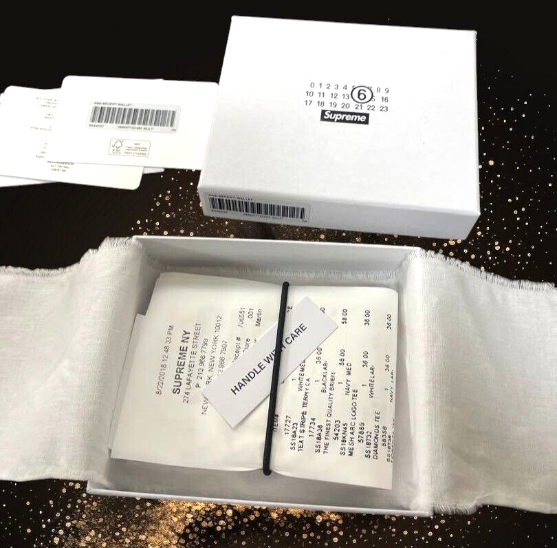 Supreme x MM6 Maison Margiela Receipt Wallet White New Japan Supreme x MM6 Maison Margiela Receipt Wallet White New Japan