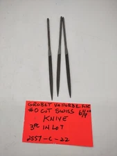Grobet Vallorbe Swiss Files, Knife Type, #0, 6 1/4"(3 PC In Lot)2557-c-22