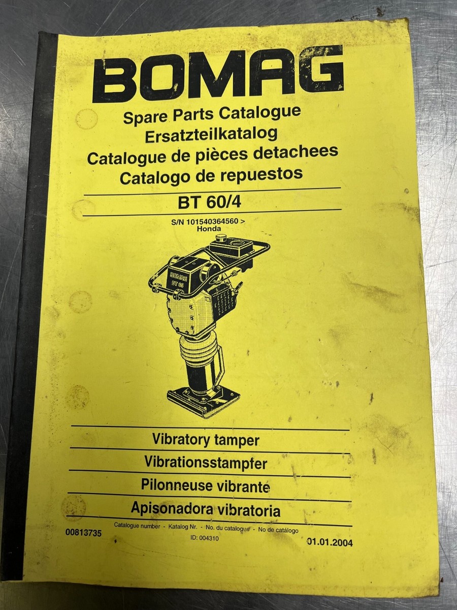 BOMページ BOMAG BT 60/4 Vibratory TAMPER PARTS Catalog | eBay
