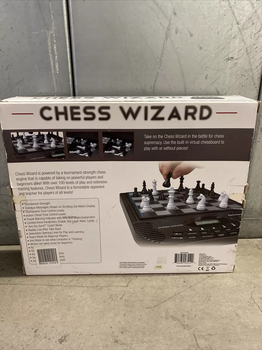 EXCALIBUR CHESS WIZARD ELECTRONIC MAGNETIC CHESS SET ~ TESTED ~  755482911534