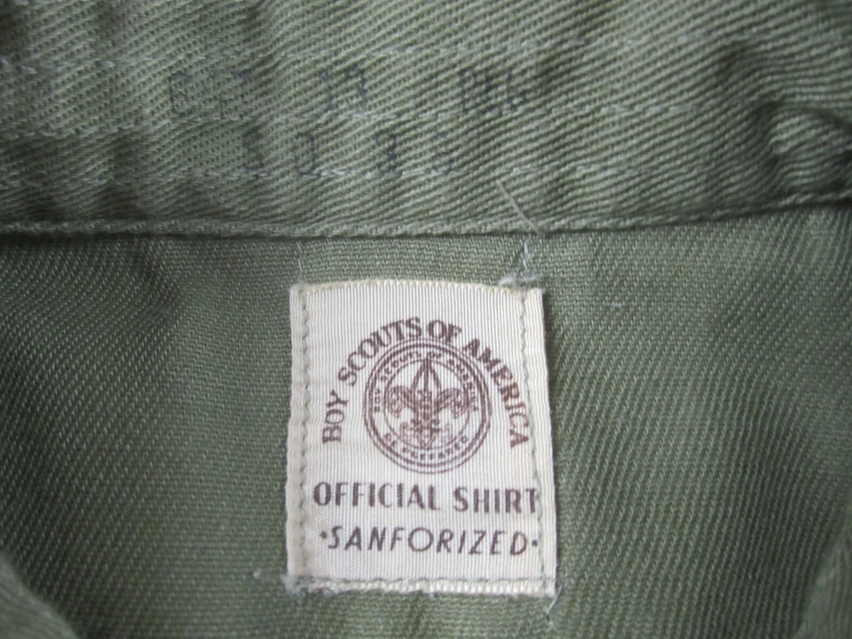 Boy Scouts of America Shirt & Pants Kids Large Green Sanforized 1970's 24'' Wst - Image 4 of 4