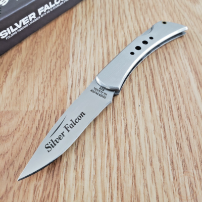 SILVER FALCON Lockback Folding Knife 1.88