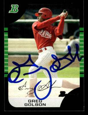 Greg Golson signed auto 2005 Bowman #161 card | eBay