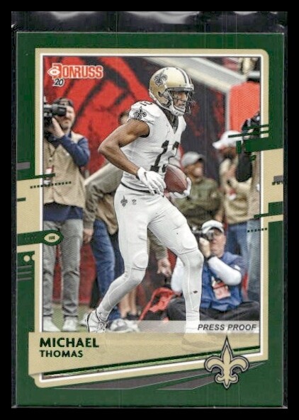 2020 Donruss #177 Michael Thomas Press Proofs Green New Orleans Saints