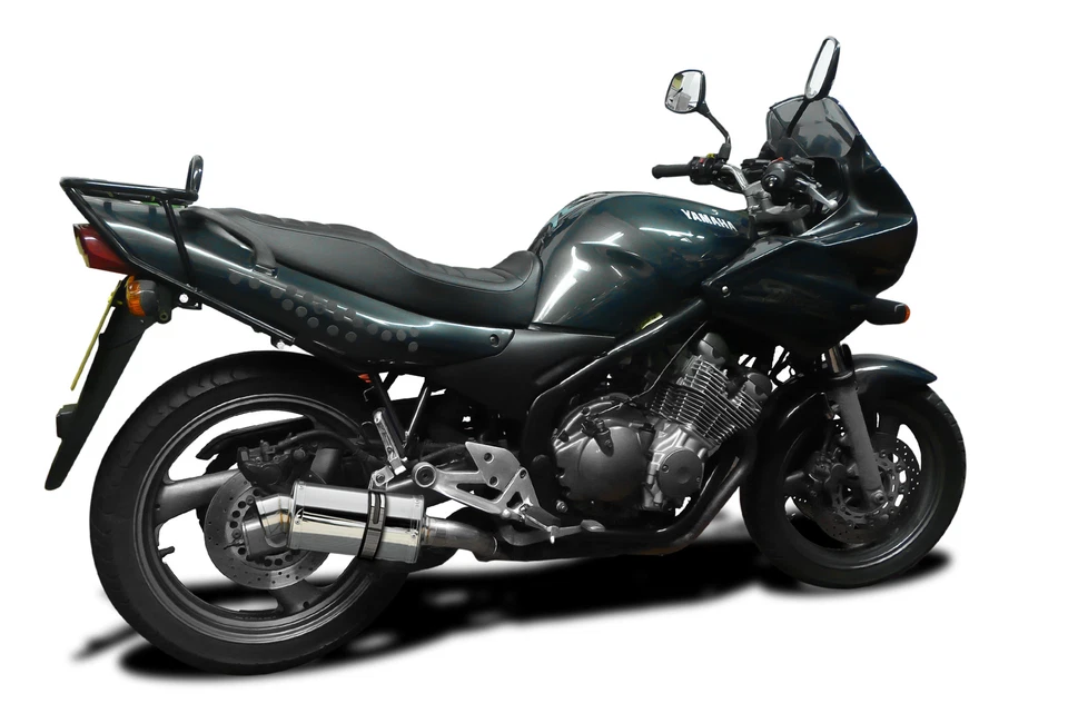 Silenciador de escape completo Yamaha XJ600 S/N Delkevic 4-1 SS70 9" acero inoxidable 92-03 Foto 3 de 4