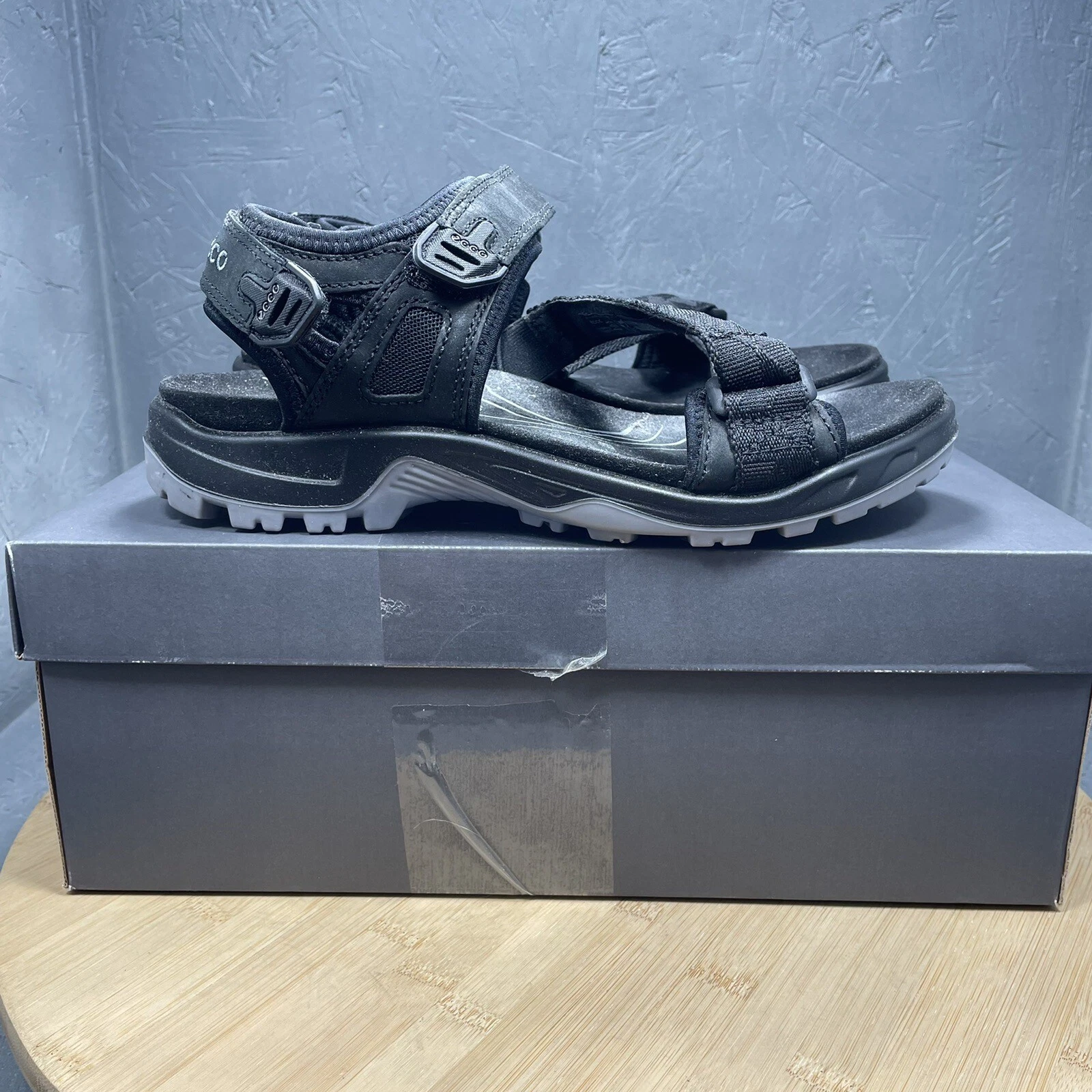 Sandalo sportivo ECCO da uomo Yucatan Coast US 8 8 5 EU 42 nero nero nabuk fuoristrada