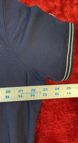 Vintage Roots Polo Shirt XXL USA Olympic Snap Short Sleeve Warm Up Navy Shacket - Picture 12 of 16