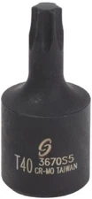 Sunex 3670S5 T40 3/8" Drive Internal Star Male Impact Socket Tools