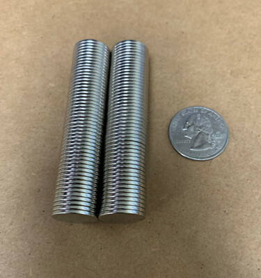 5/8'' Diameter x 0.055'' Thick Neodymium Disk Magnet, High-Temp N33EH Material