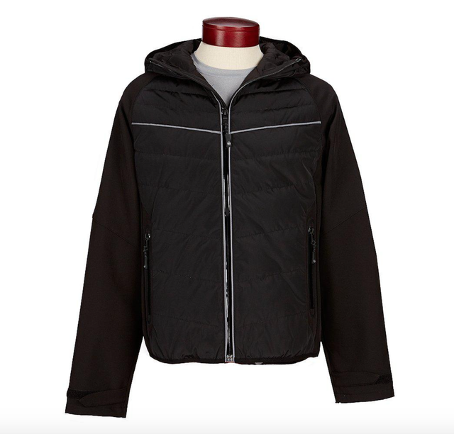 Michael Kors Hooded Mixed Media Down Filled Mens Black Coat Sz XL 1107 for sale online