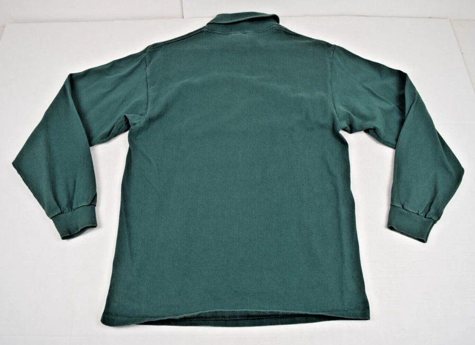 Camisa Nike Vintage Cuello Alto Talla S/M Años 90 Verde Bordado Swoosh Hecha en EE. UU. Foto 3 de 4