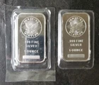 Two Sunshine Minting 1oz Silver Eagle Bars in Plastics