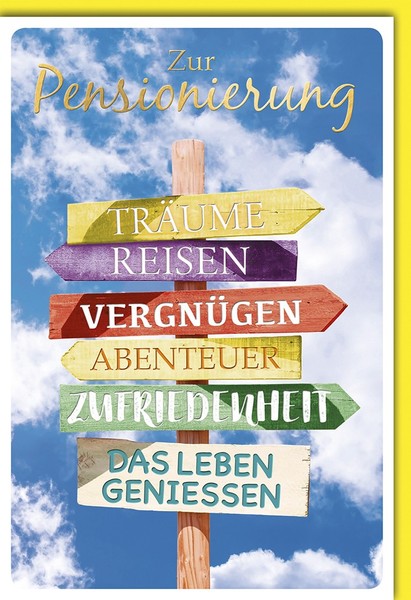 Pensionierung GlüCkwunschkarte Mit Briefumschlag Schilderbaum-image