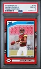 2024 PANINI DONRUSS PRESS PROOF RED #389 JAYDEN DANIELS ROOKIE RC PSA 8