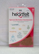 HEARTFELT CREATIONS SPECIAL BIRTHDAY SENTIMENTS STAMP SET NEW HCPC-3843