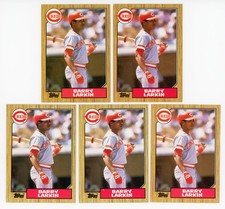 BARRY LARKIN 1987 TOPPS RC ROOKIE #648 CINCINNATI REDS HOF LOT (5)