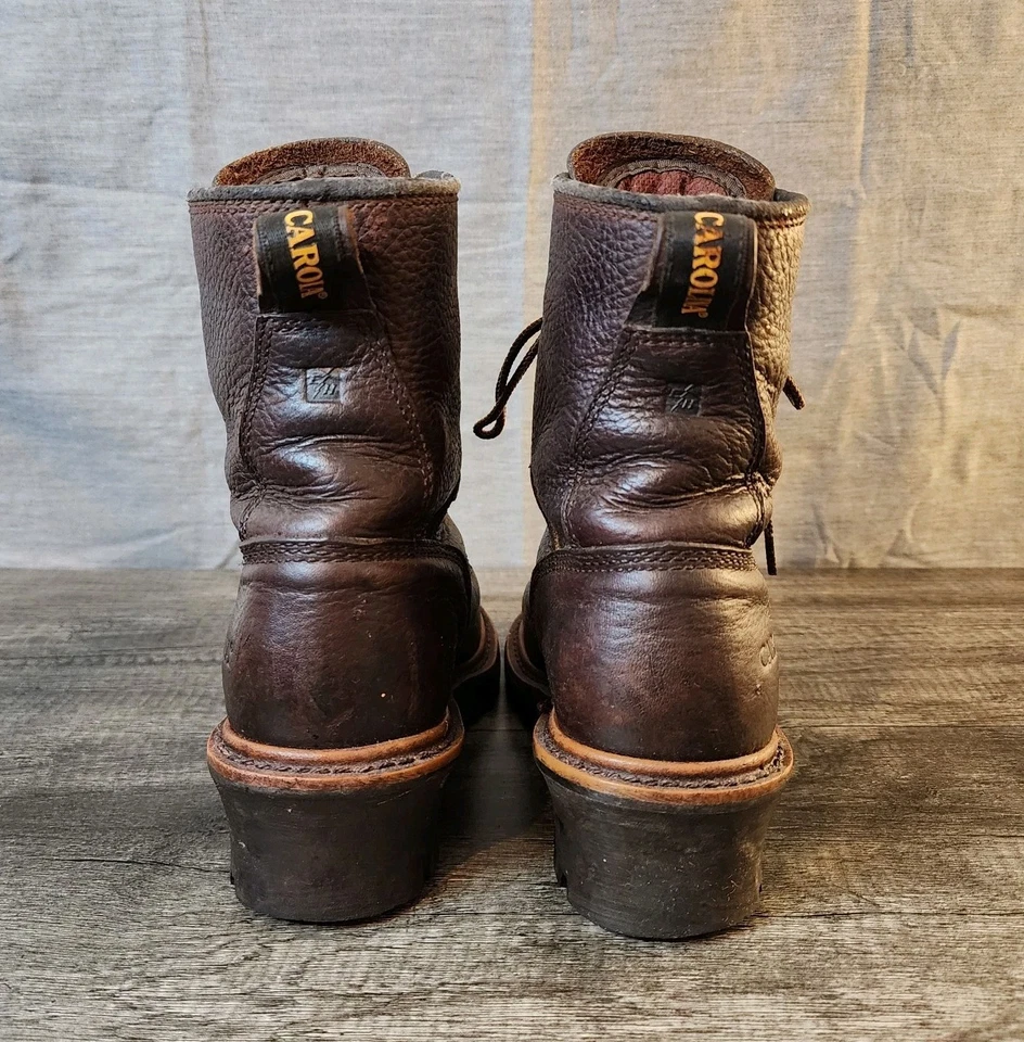 Botas para mujer Carolina punta de acero CA1421 resistentes al deslizamiento de aceite marrón 5 1/2 M Foto 3 de 4