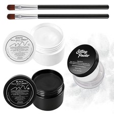 Black White Face Body Paint Setting Powder Set, Halloween SFX Makeup