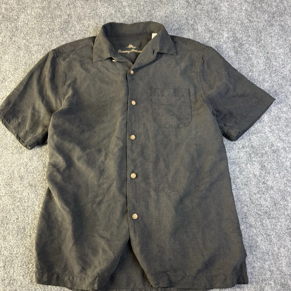 Tommy Bahama Panelback Camisa de Campamento Polo Poker Vegas Bordada Talla S Negra Foto 3 de 4