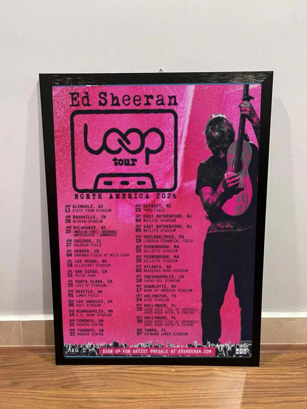 Customized Ed Shee Loop Tour 2026 North America 2026 Poster