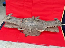 Monumental Antique Senufo Kponyugo (Fired-Buffalo) Mask (Côte d'Ivoire/Mali)