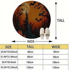 100cm 100cmHalloween-Themed Flannel Mat - Soft, Comfortable, and Cozy with Spook