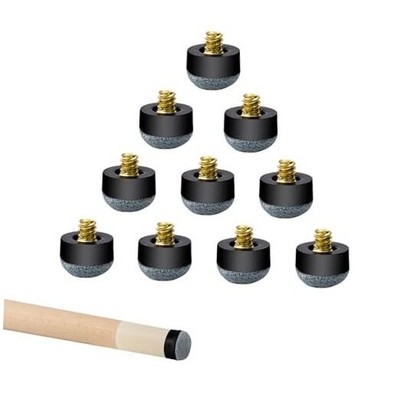 10 Pieces/13mm Billiard Pool Tips, Soft/Hard Screw-on Tips 12mm Soft Tip
