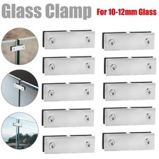 180 Degree Glass Clamp 10-12mm Balustrade Fence Joiner Stainless Steel Bracket