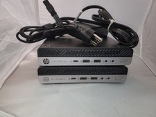 Lot Of 2 HP EliteDesk 705 G4 Mini AMD Ryzen 5 Pro 2400GE 8GB RAM 256GB M2