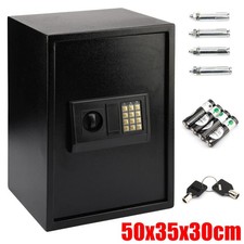 LARGE STEEL SAFE DIGITAL KEY ELECTRONIC SECURITY HOME OFFICE MONEY SAFETY BOX UK