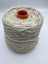 100% British Wool.Chunky Berber,knit,rug,Yorkshire Spun. 500g Cone. Natural.