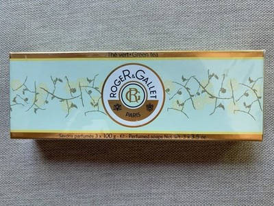 SEALED Roger & Gallet PARIS Thé Vert * Green Tea Soap Set of 3 (3.5 oz each)