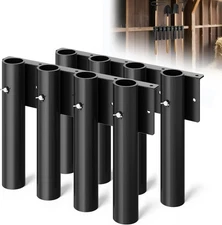 Shovel Holder for Truck, 8-Holes in 2 Grouped Metal Truck Mount Black 