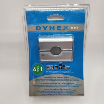 Dynex 6-in-1 Memory Card Reader Writer DX-CR6N1 W/ USB Cable