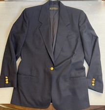 VTG Brooks Brothers Blazer Jacket Womens 8 Navy Wool Gold Buttons Made In USA