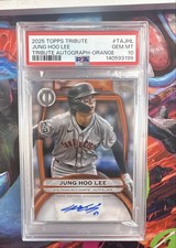 2025 Topps Tribute - Tribute Autographs Jung-Hoo Lee Orange /25 RC PSA 10 Gem