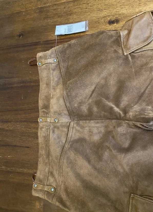 Polo Ralph Lauren Vintage 100% Suede Leather Cargo Pants - Image 3 of 4