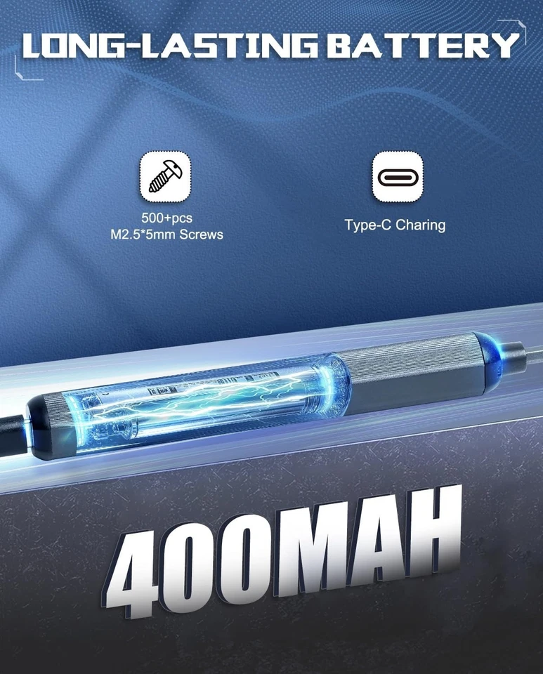 Mini Electric Screwdriver 3.7V, 76-in-1 Small Precision Electric Screwdriver Set — 第 3/4 张图片