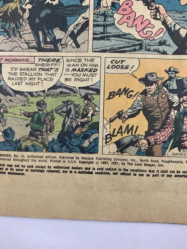 Comic Book  The Lone Ranger ~ No. 19 Whitman 1957 Painted Cover - Image 3 of 4