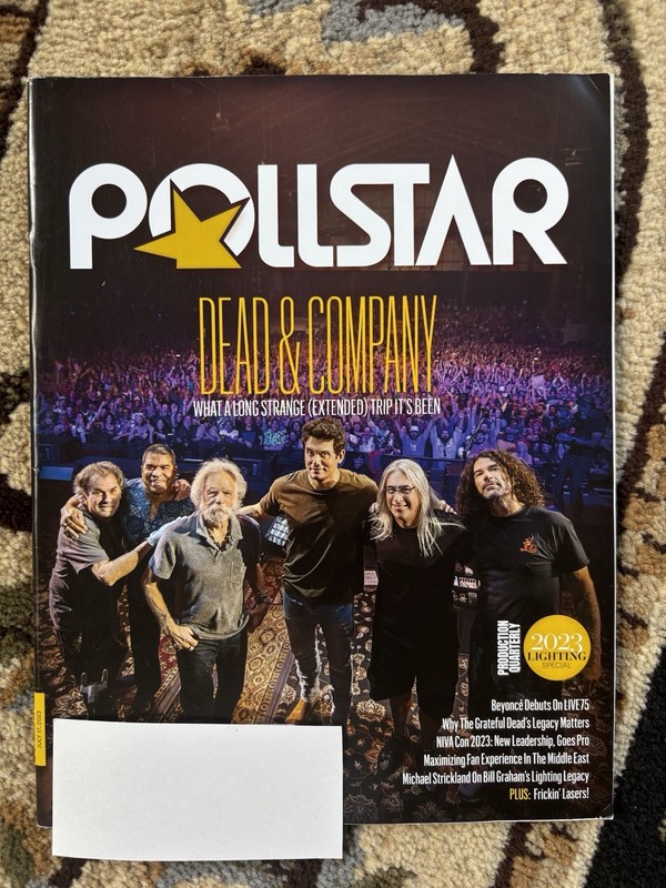 DEAD & COMPANY Pollstar Magazine music band RARE industry address label GRATEFUL