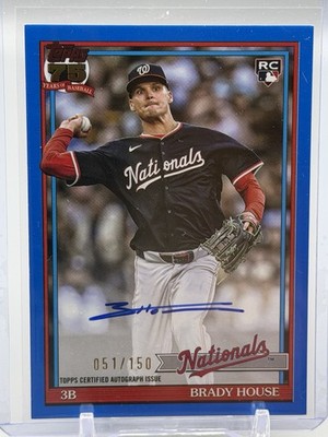 Topps 2026 Brady House Autograph Nationals Blue Insert #91A-HOU 51/150