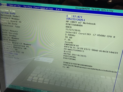 HP ENVY m7 Notebook 17" Core i7-6500U 2.5GHz 16GB RAM NO HDD NVIDIA NO OS - Picture 2 of 9