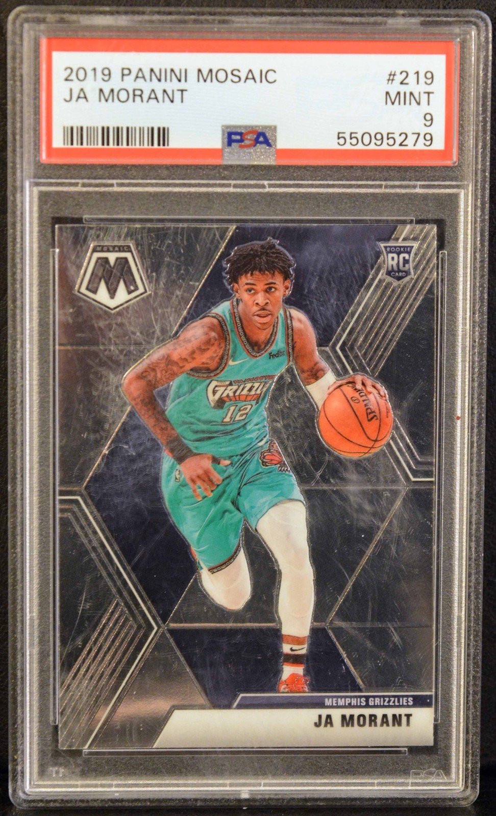 2019 Panini Mosaic #219 JA MORANT Rookie RC PSA 9 MINT