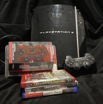 PS3 Console - Tested and Working, 80GB, 2 Controllers, and 3 Games 