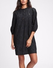 Gap Women’s Black Dress 3/4 Sleeves with Liner 100% Cotton Size Medium