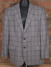 Brooks Brothers 346 Madison Fit Gray Blue Plaid Wool Sport Jacket Blazer 42S
