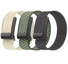 Whoop 5.0/MG Cloud Knit replacement bands X3 colors. Tan/Green/Gray - black trim
